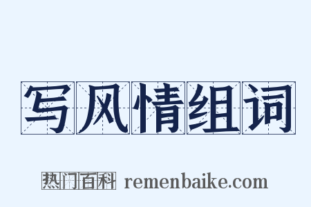 写风情组词是什么意思的图片